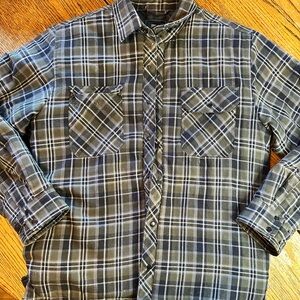 BC Clothing Men's Plaid Shirt Jacket with Quilted Lining - Green Plaid